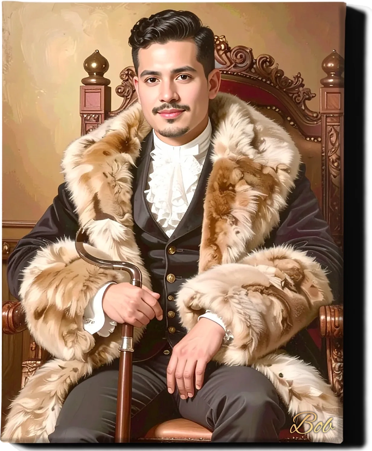 Custom Royal Human Portrait | Baron Aurelio | Personalized Wall Art Gift for him