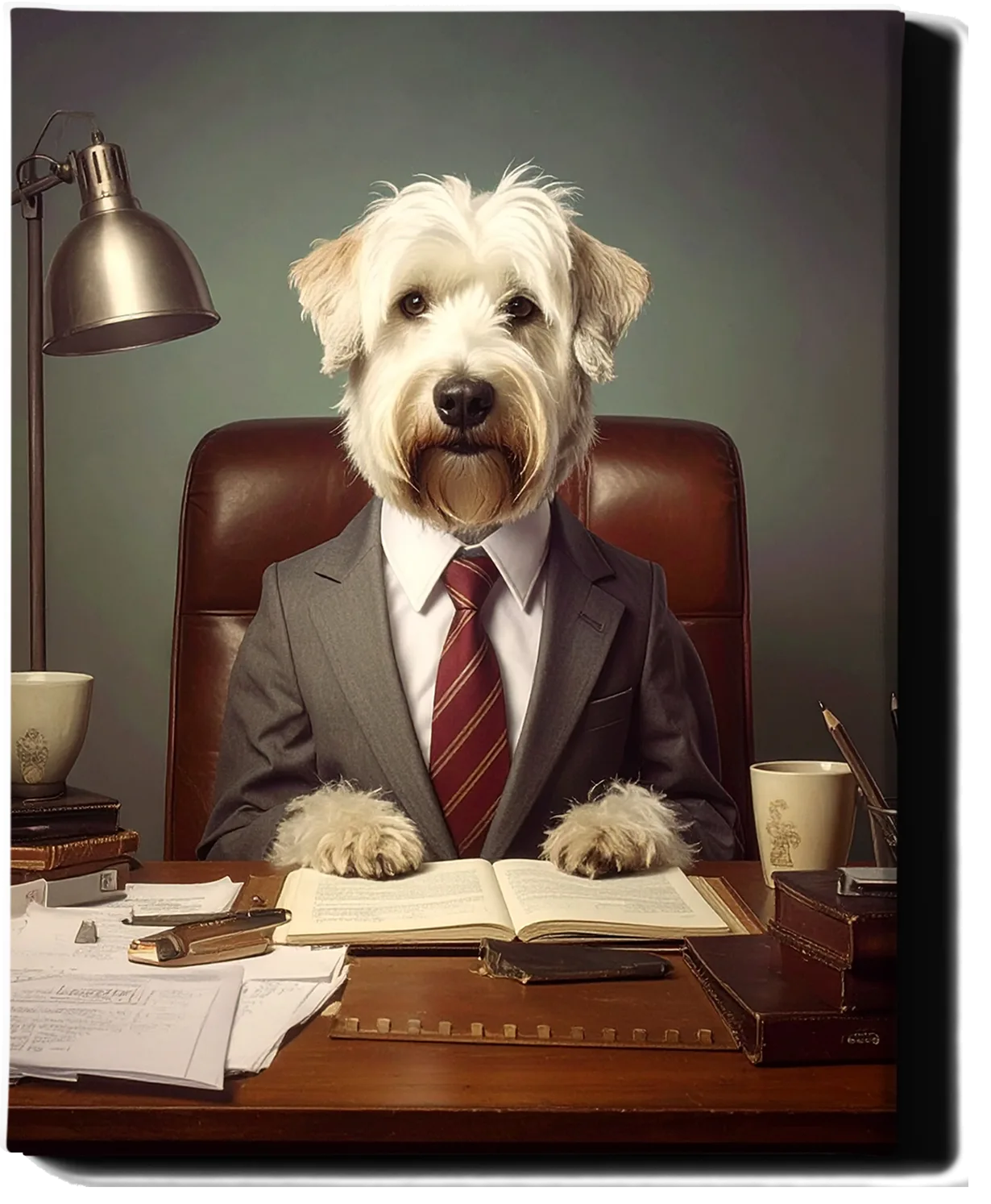 Custom Royal Pet Portrait | Boss Barkley | Personalized Wall Art for Pet Lovers