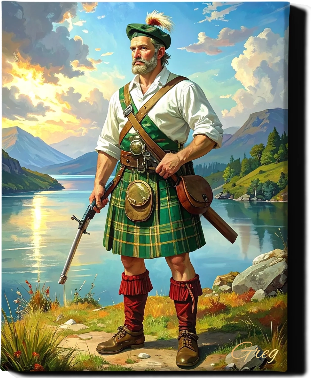 Custom Royal Human Portrait | Callum of Glen | Personalized Wall Art Gift for him