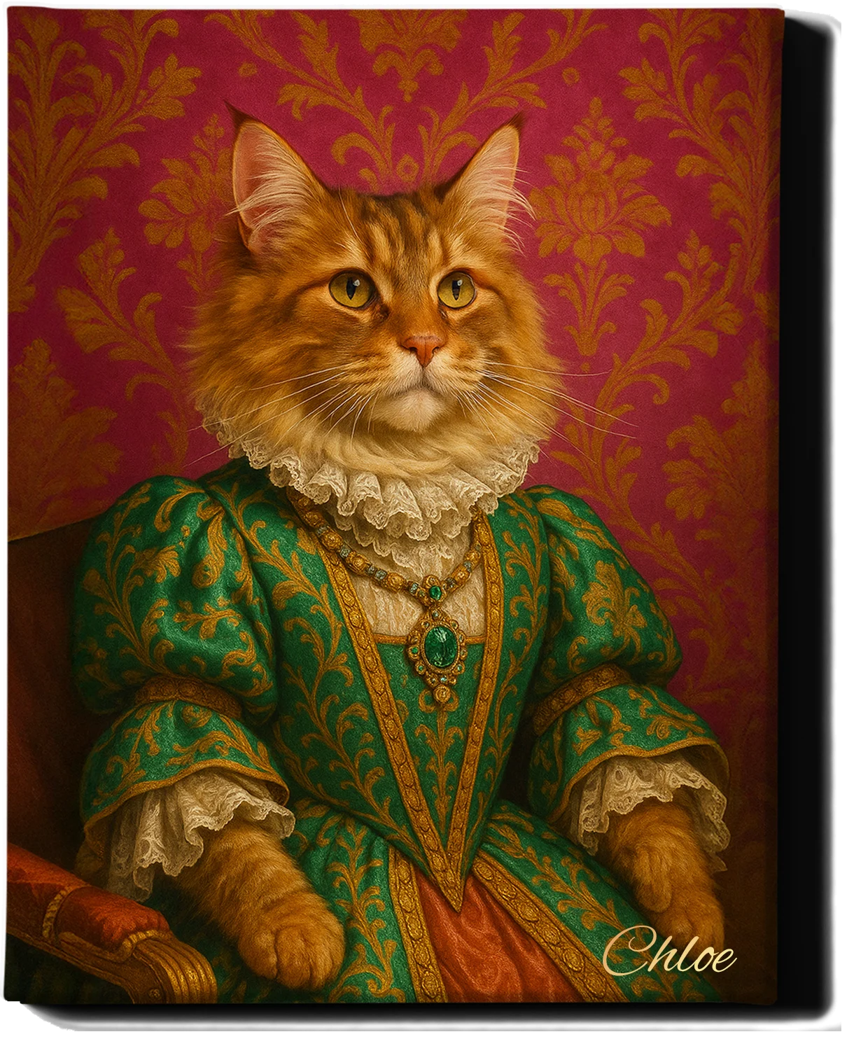 Custom Royal Pet Portrait | Colonel Pawsworth | Personalized Wall Art for Pet Lovers