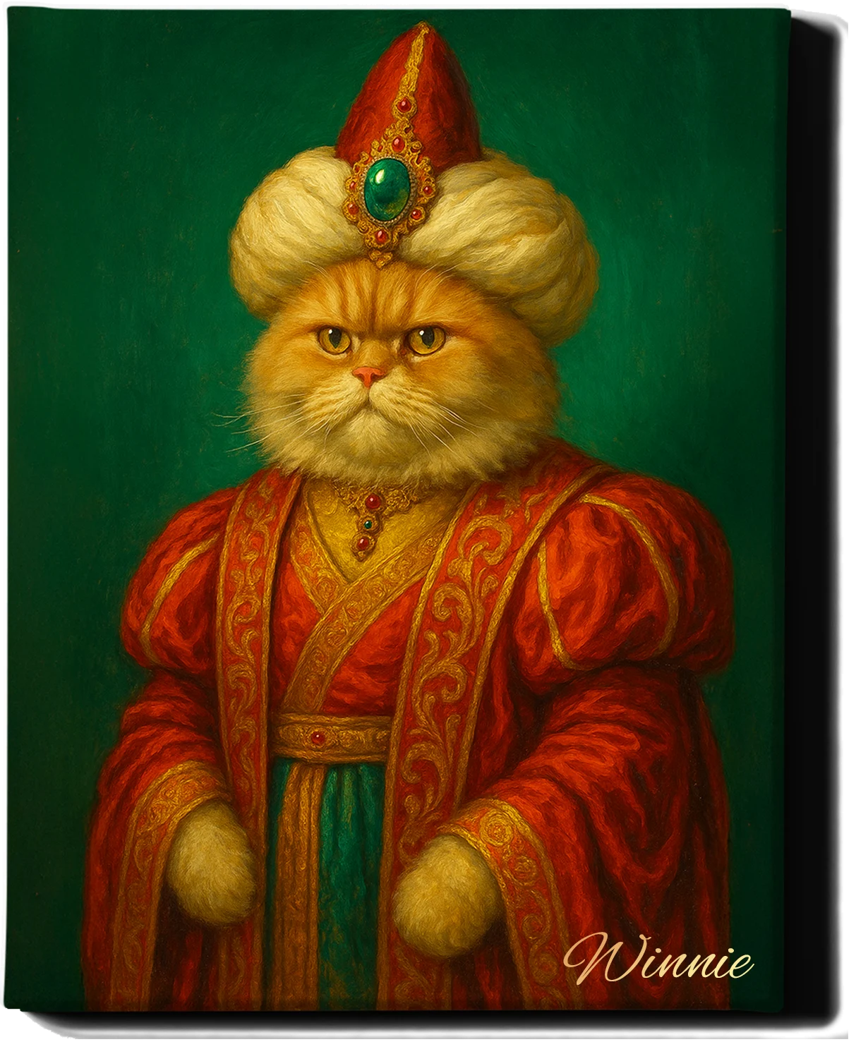 Custom Royal Pet Portrait | Count Barkula | Personalized Wall Art for Pet Lovers