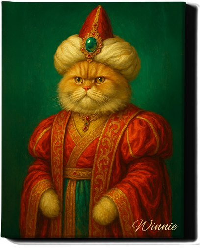 Custom Royal Pet Portrait | Count Barkula | Personalized Wall Art for Pet Lovers