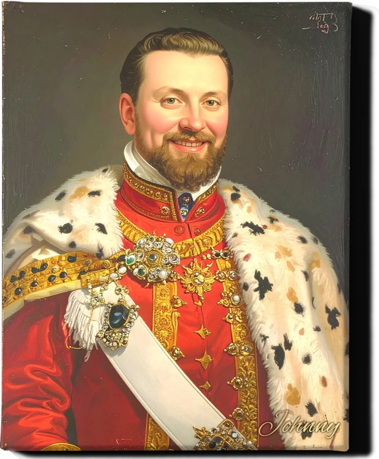 Custom Royal Human Portrait | Duke Marcellus the Jubilant | Personalized Wall Art Gift for him