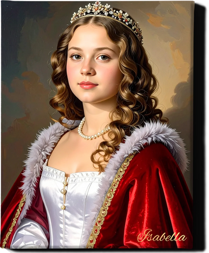 Custom Royal Human Portrait | Elegant Noblewoman 3 | Personalized Wall Art Gift for her
