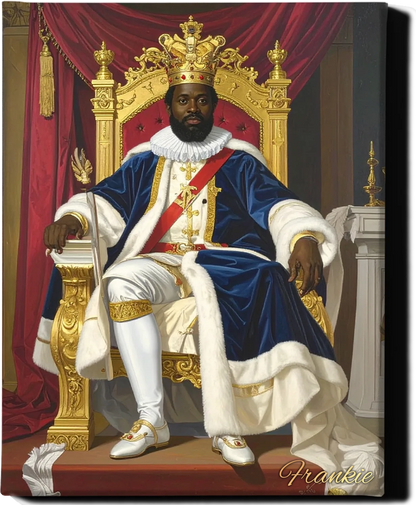 Custom Royal Human Portrait | Emperor Makonen | Personalized Wall Art Gift for him