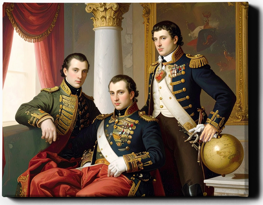 Custom Royal Family Portrait | Empire’s Elite Sons | Personalized Wall Art Gift