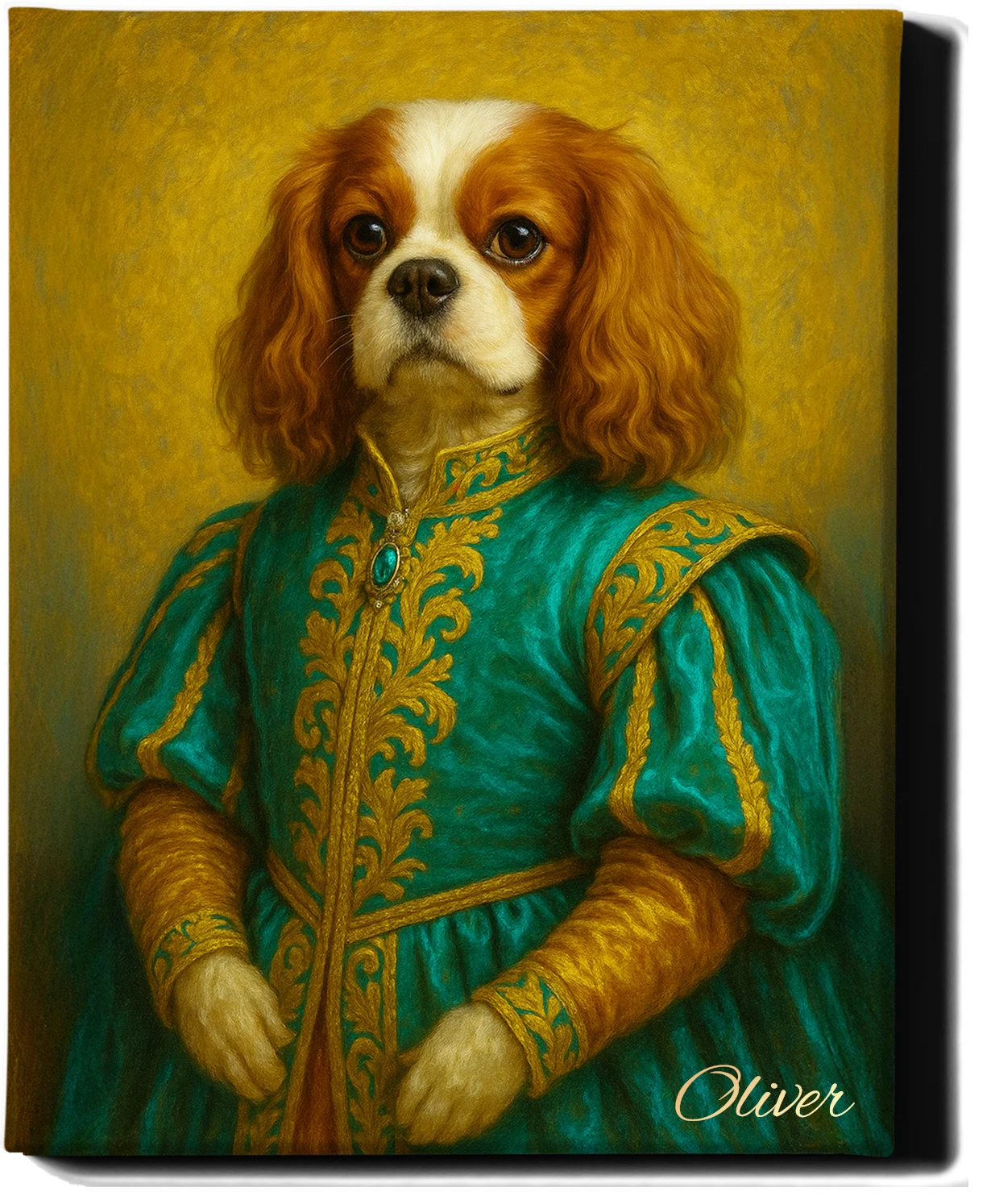 Custom Royal Pet Portrait | Empress Tailsa | Personalized Wall Art for Pet Lovers