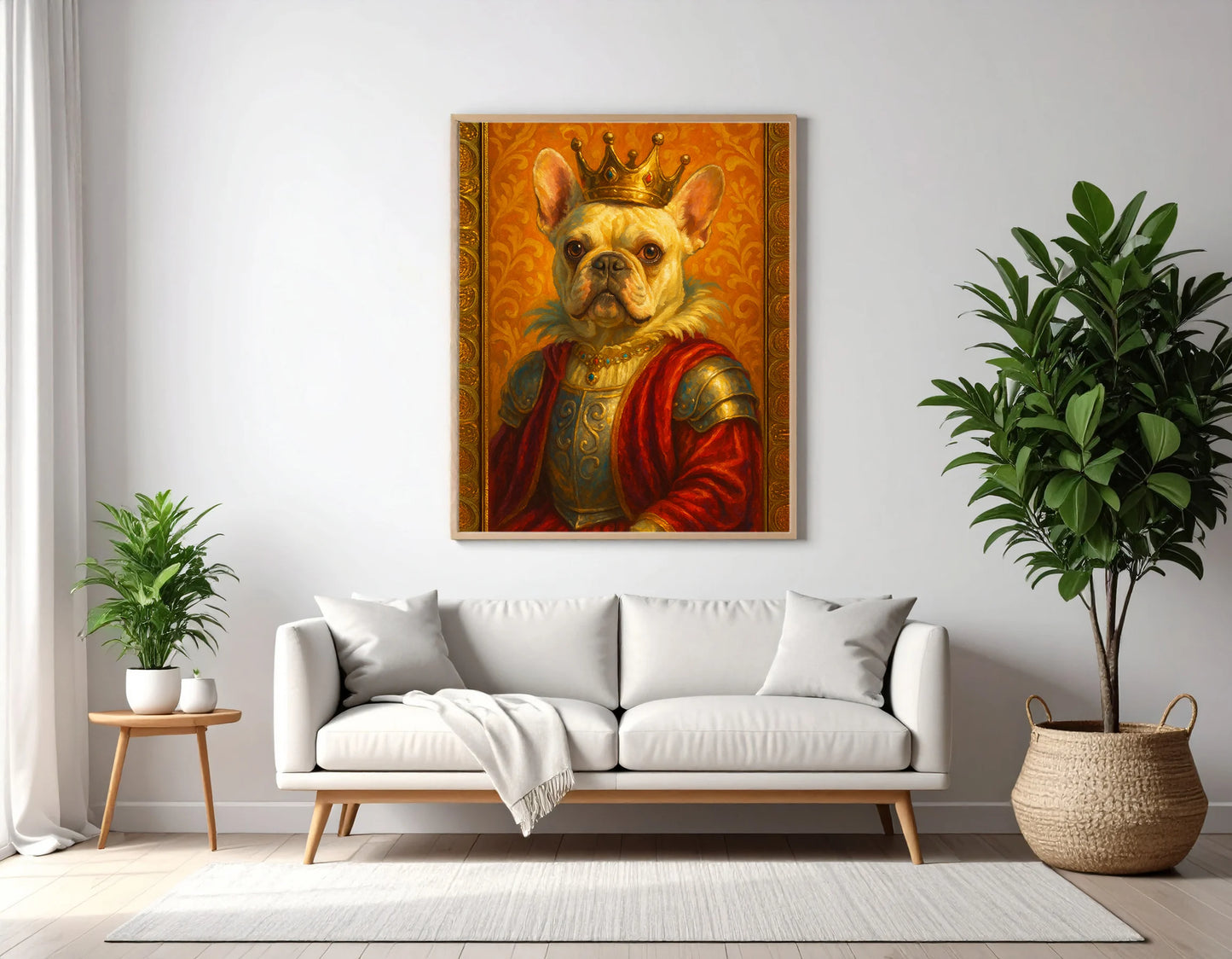 Custom Royal Pet Portrait | Sir Barksalot | Personalized Wall Art for Pet Lovers