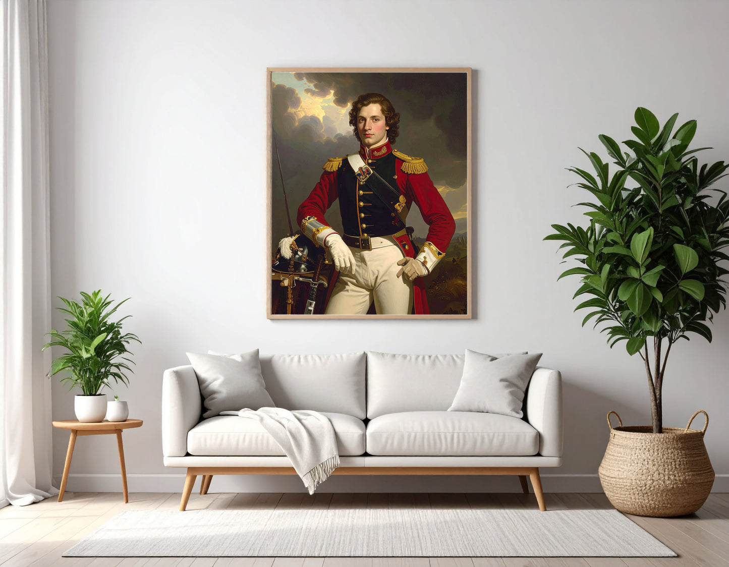 Custom Royal Human Portrait | Captain Alistair of the Highland Regiment | Personalized Wall Art Gift for him