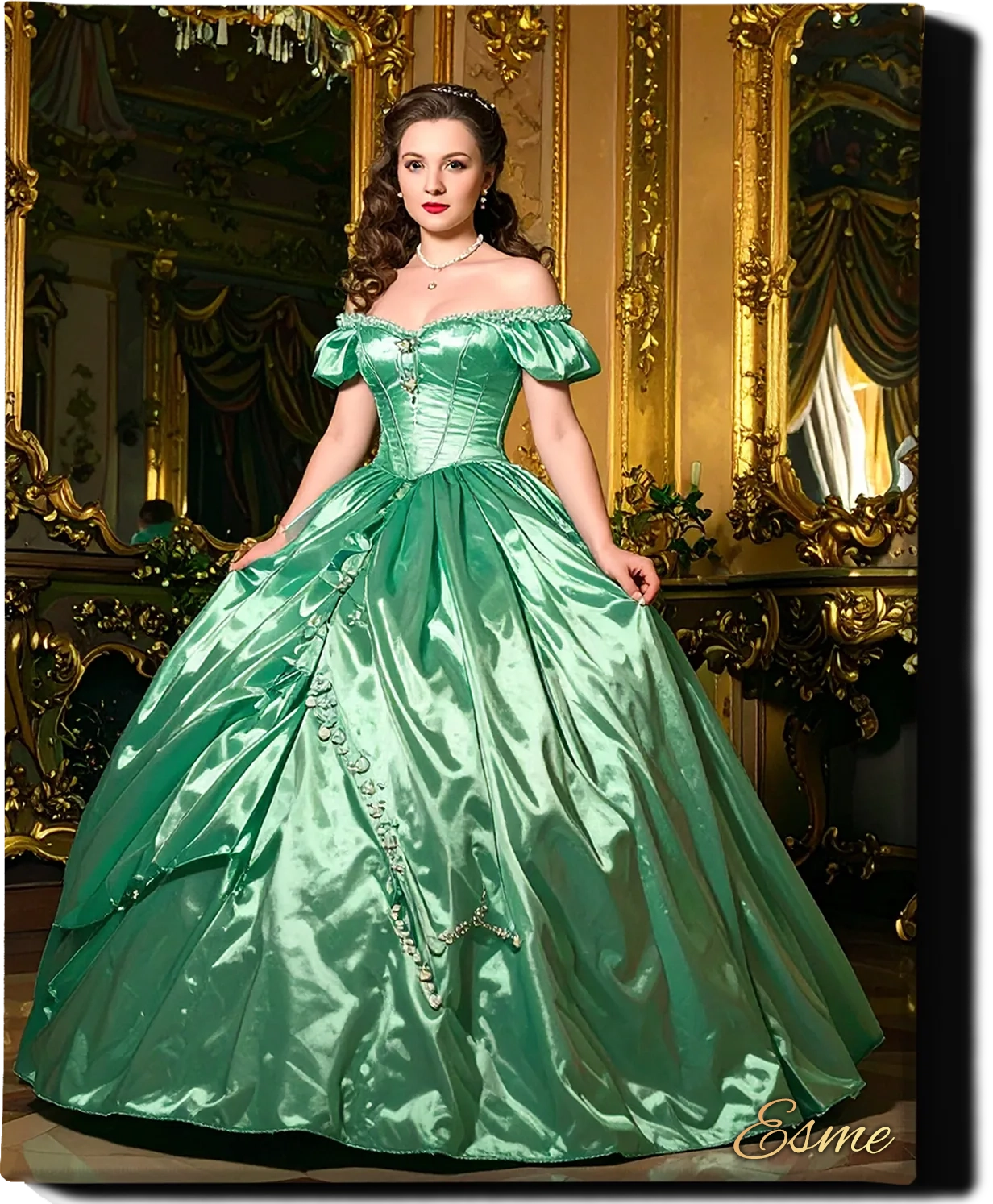 Custom Royal Human Portrait | Fortress Noble | Personalized Wall Art Gift for her