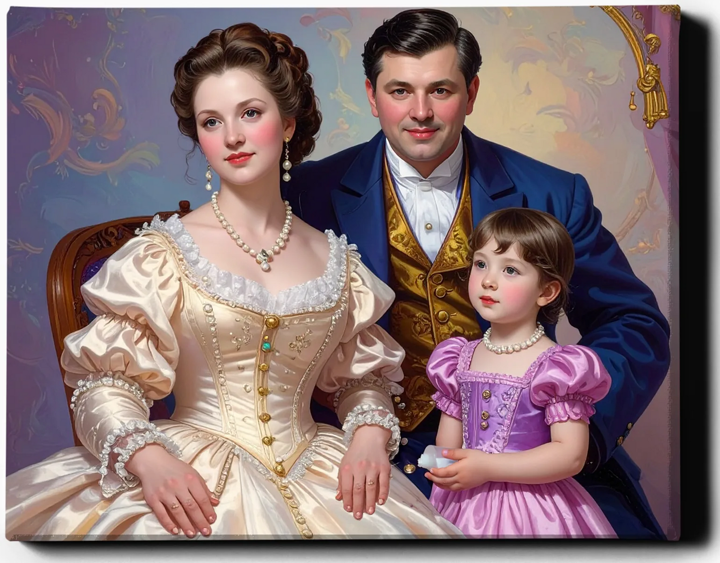 Custom Royal Family Portrait | House of Ivory Grace | Personalized Wall Art Gift