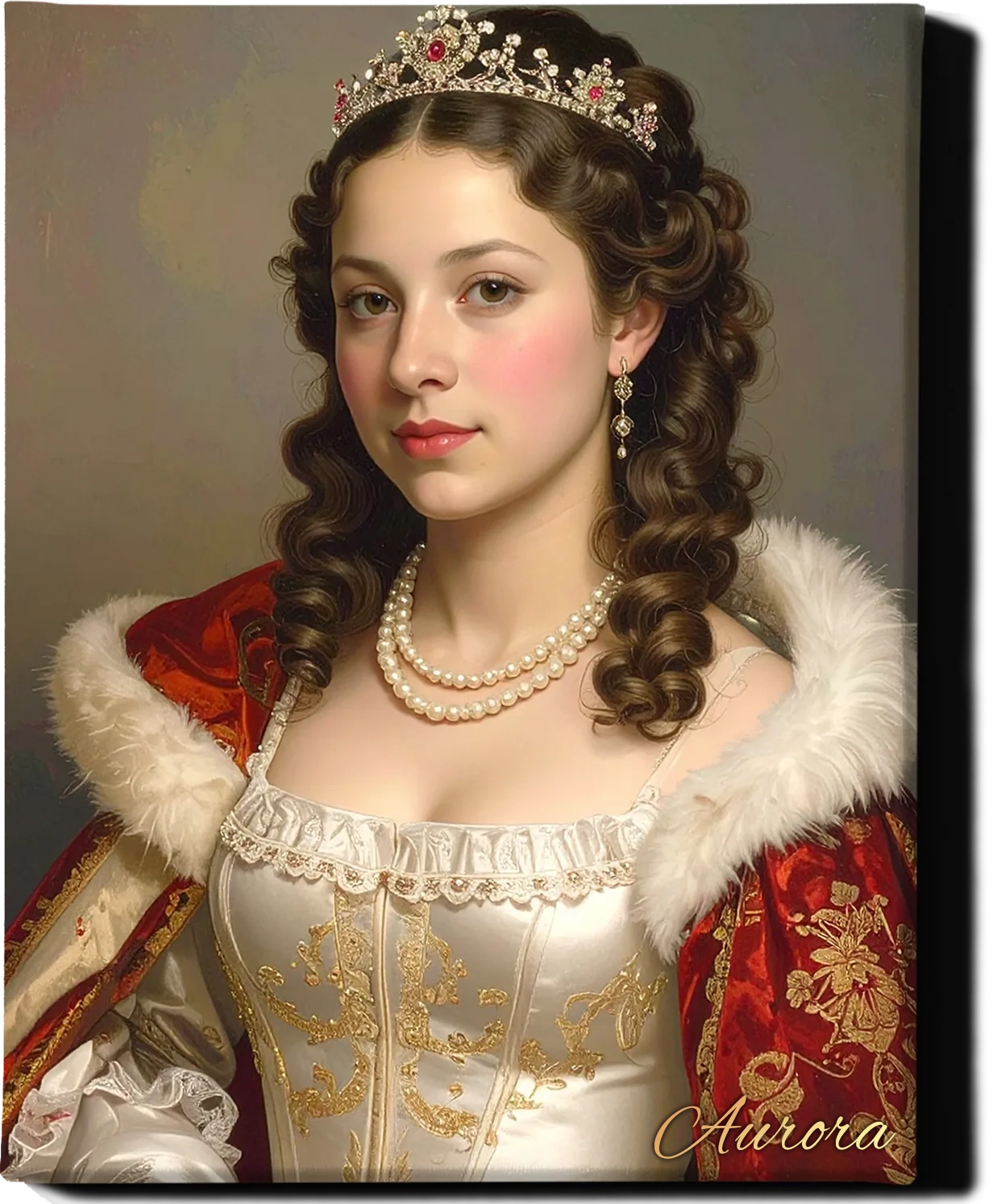 Custom Royal Human Portrait | Imperial Commander | Personalized Wall Art Gift for her