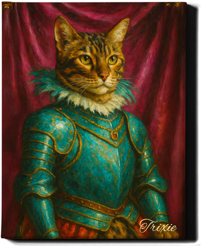 Custom Royal Pet Portrait | Lord Theodore Tails | Personalized Wall Art for Pet Lovers