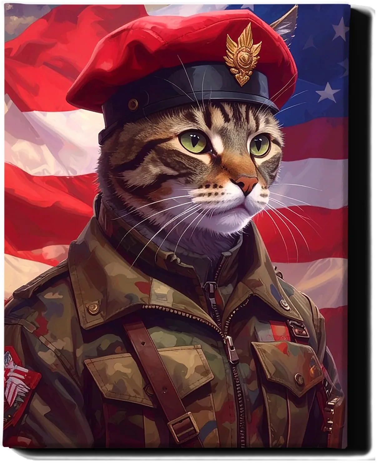 Custom Royal Pet Portrait | Major Meowington | Personalized Wall Art for Pet Lovers