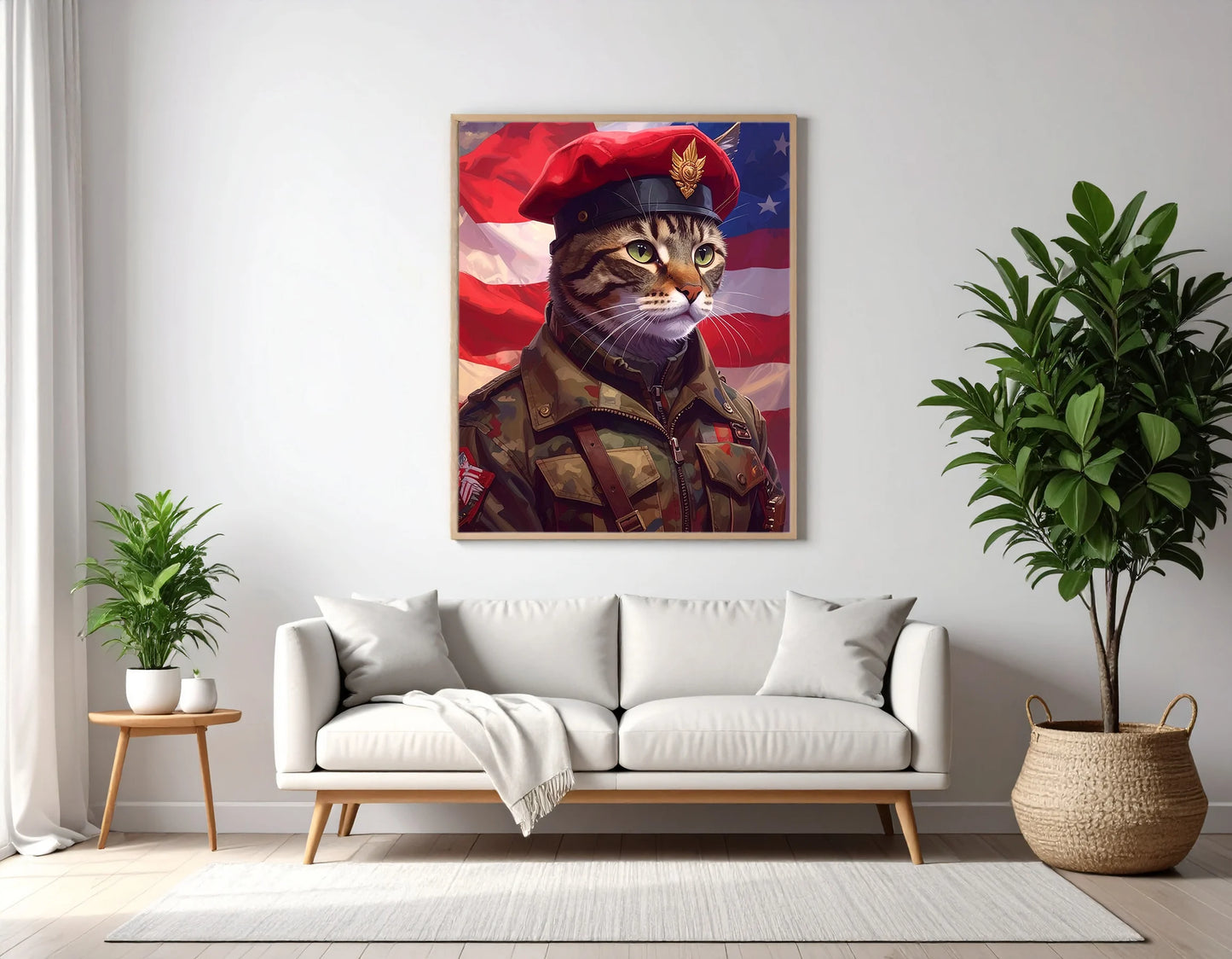 Custom Royal Pet Portrait | Major Meowington | Personalized Wall Art for Pet Lovers