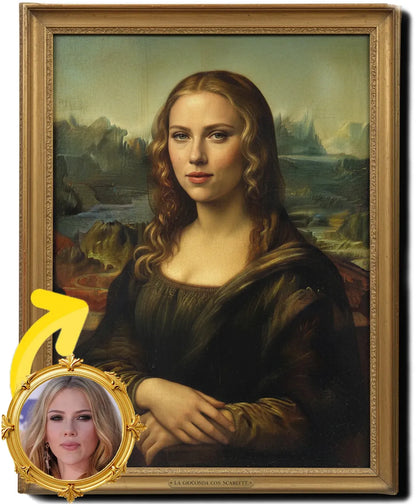 Custom Royal Human Portrait | The Florentine Mona | Personalized Wall Art Gift for her