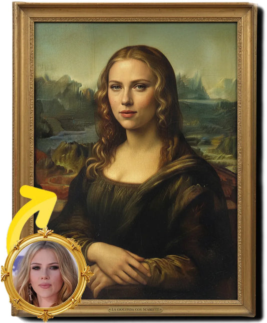 Custom Royal Human Portrait | The Florentine Mona | Personalized Wall Art Gift for her