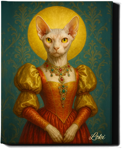 Custom Royal Pet Portrait | Seraphina | Personalized Wall Art for Pet Lovers