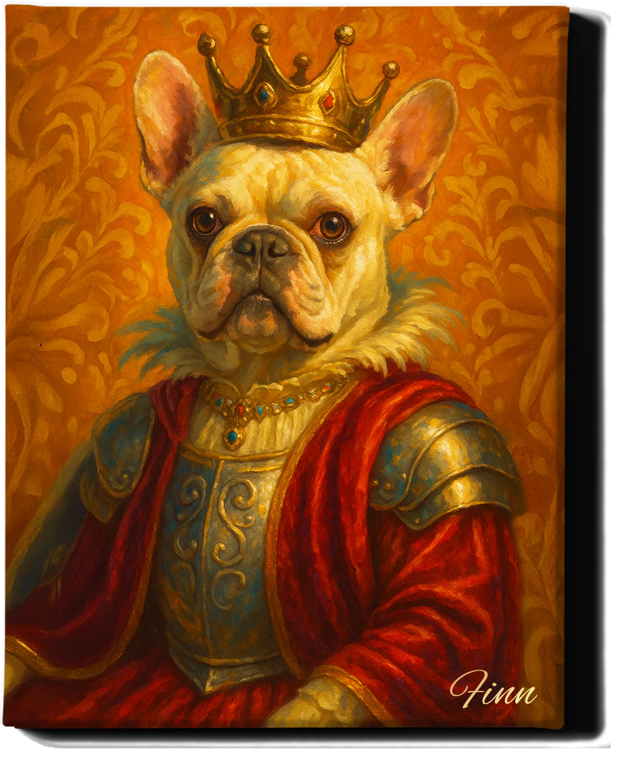 Custom Royal Pet Portrait | Sir Barksalot | Personalized Wall Art for Pet Lovers