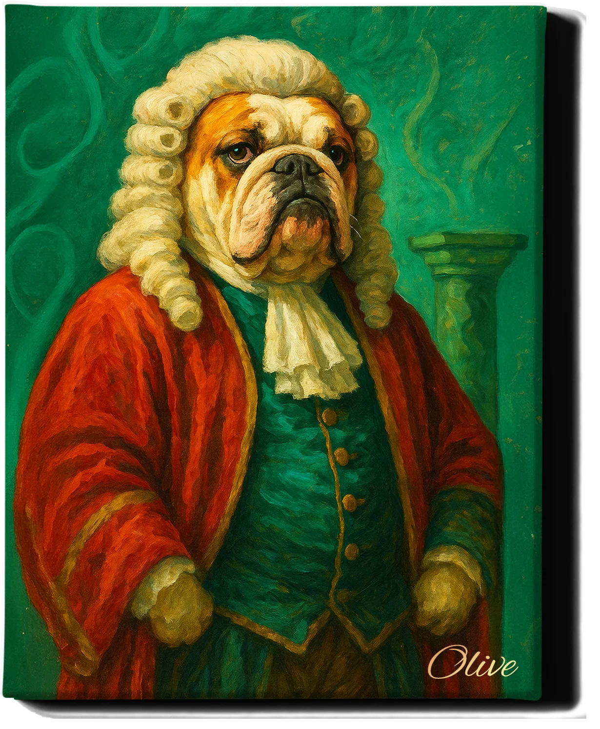 Custom Royal Pet Portrait | Sir Toby of Treatshire | Personalized Wall Art for Pet Lovers