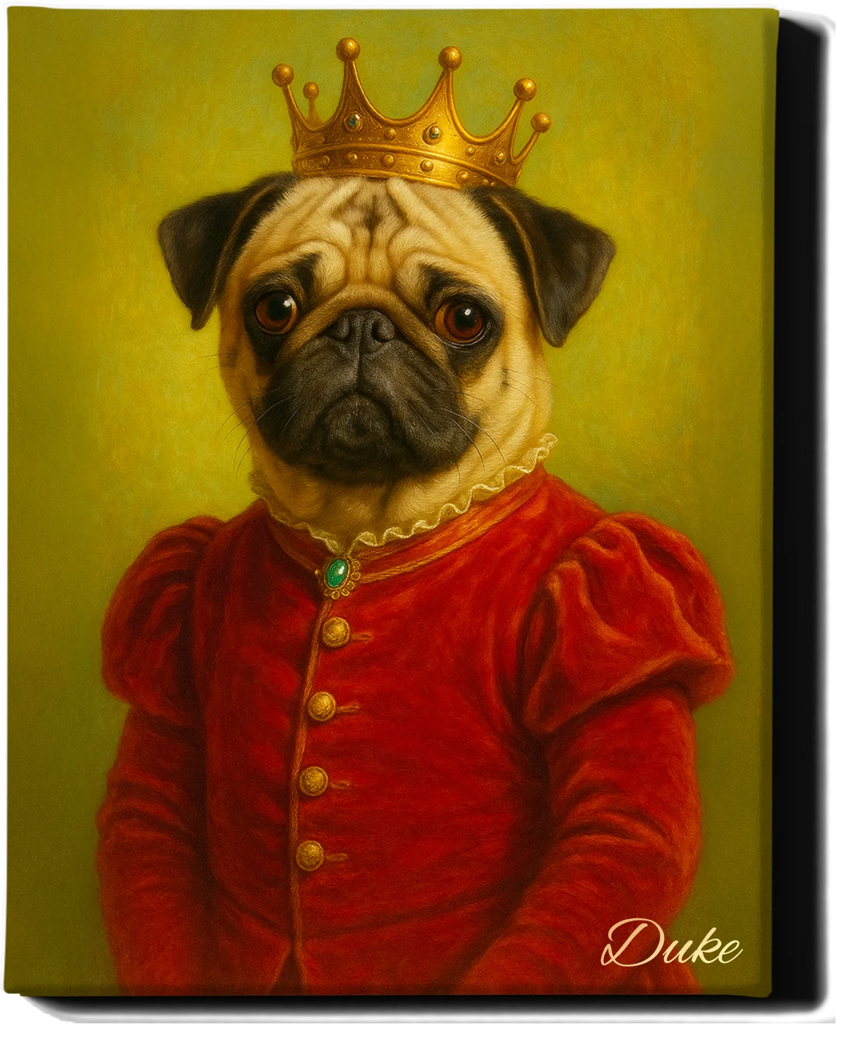 Custom Royal Pet Portrait | Sir Waggington | Personalized Wall Art for Pet Lovers