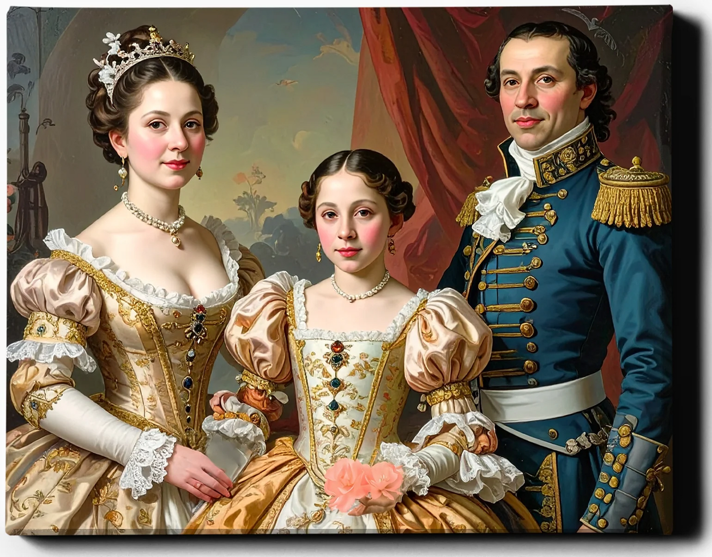 Custom Royal Family Portrait | The Gilded Lily Court | Personalized Wall Art Gift