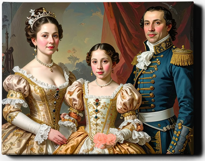 Custom Royal Family Portrait | The Gilded Lily Court | Personalized Wall Art Gift
