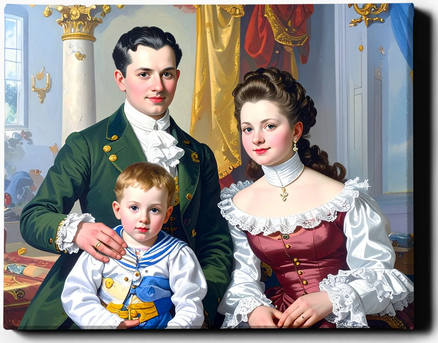 Custom Royal Family Portrait | The House of Verdant Oak | Personalized Wall Art Gift