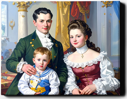 Custom Royal Family Portrait | The House of Verdant Oak | Personalized Wall Art Gift