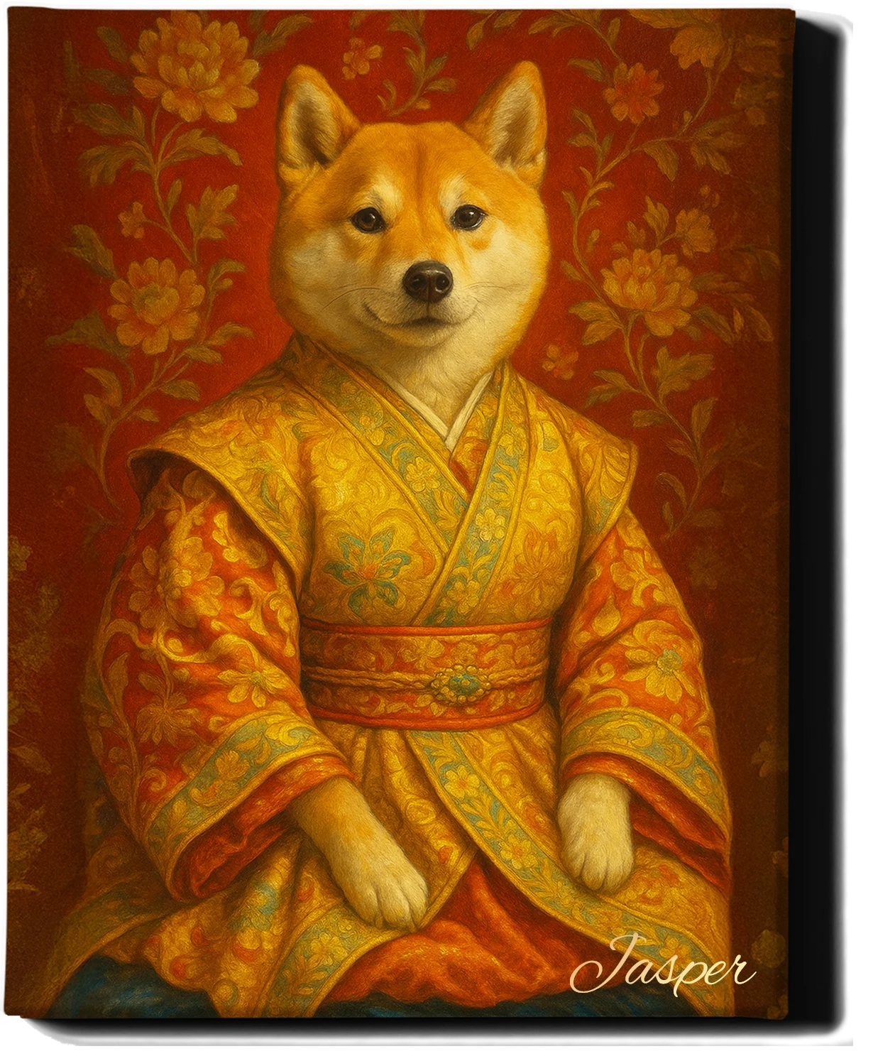 Custom Royal Pet Portrait | The Noble Rufus | Personalized Wall Art for Pet Lovers