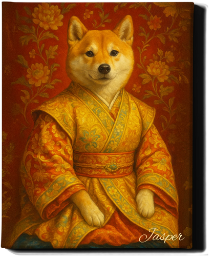 Custom Royal Pet Portrait | The Noble Rufus | Personalized Wall Art for Pet Lovers