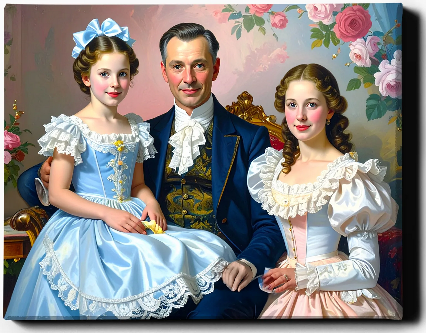 Custom Royal Family Portrait | The Sapphire Bough | Personalized Wall Art Gift