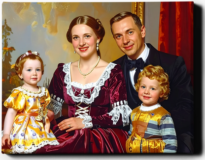 Custom Royal Family Portrait | The Velvet Crest | Personalized Wall Art Gift