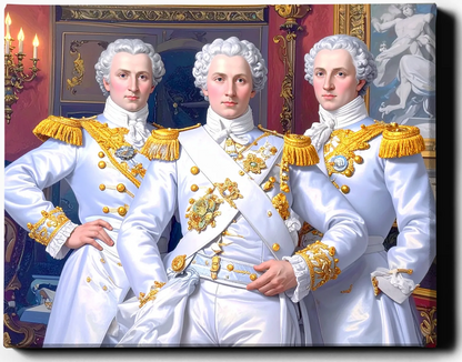 Custom Royal Family Portrait | The White Command | Personalized Wall Art Gift