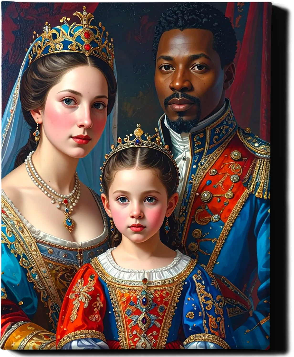 Custom Royal Family Portrait | Throne of Unity | Personalized Wall Art Gift