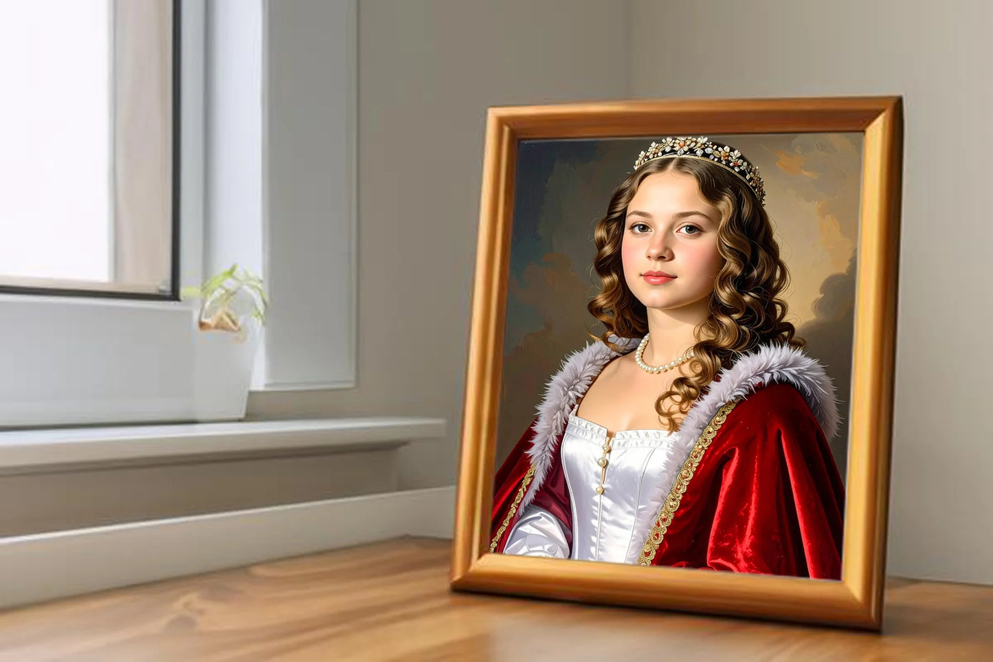 Custom Royal Human Portrait | Elegant Noblewoman 3 | Personalized Wall Art Gift for her