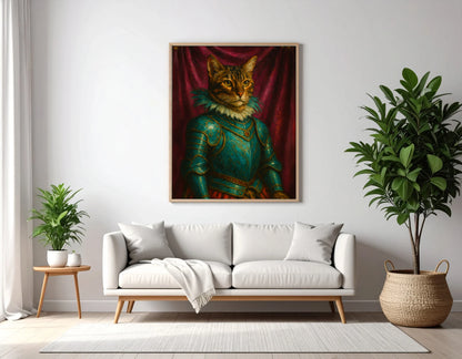 Custom Royal Pet Portrait | Lord Theodore Tails | Personalized Wall Art for Pet Lovers