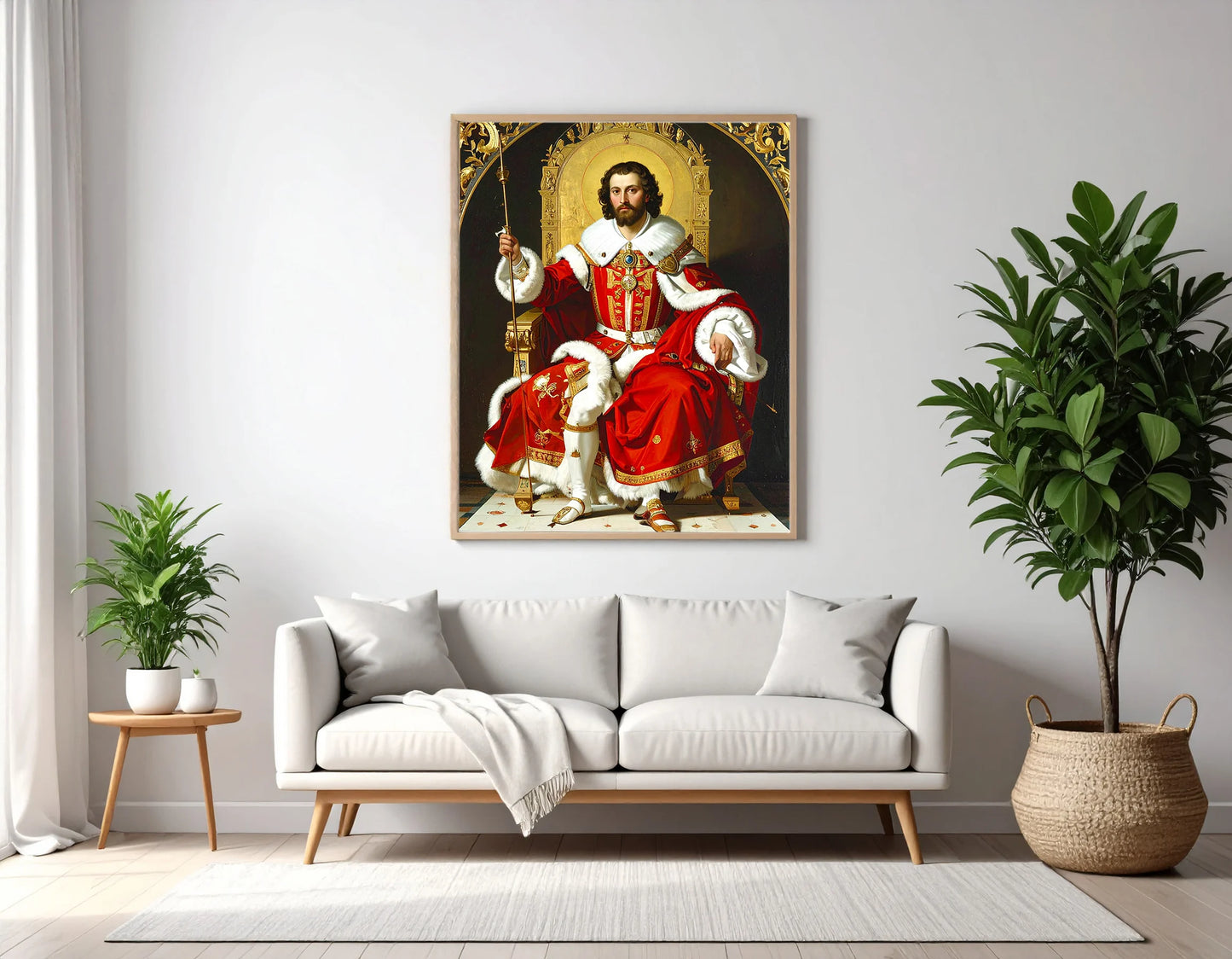 Custom Royal Human Portrait | King Théodore of the Scarlet Cross | Personalized Wall Art Gift for him