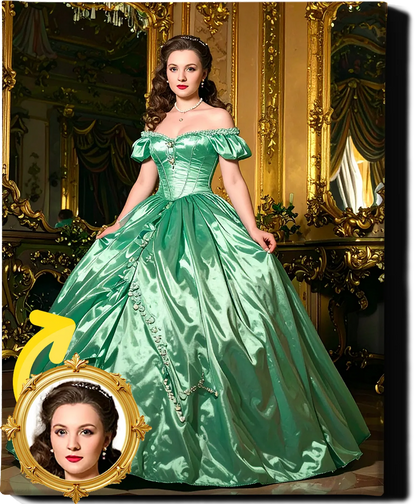 Custom Royal Human Portrait | Fortress Noble | Personalized Wall Art Gift for her