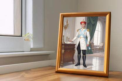 Custom Royal Human Portrait | Prince Julian of the Winter Court | Personalized Wall Art Gift for him