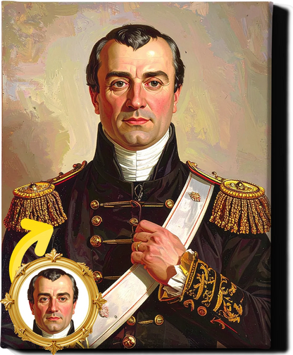 Custom Royal Human Portrait | Marshal Ardent | Personalized Wall Art Gift for him
