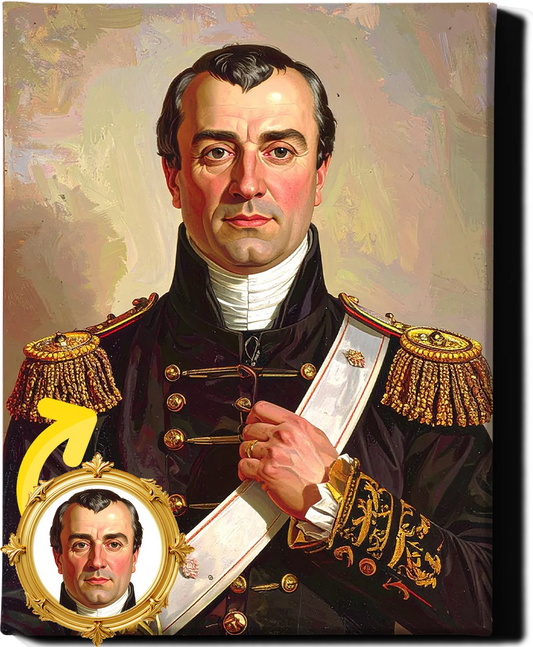 Custom Royal Human Portrait | Marshal Ardent | Personalized Wall Art Gift for him