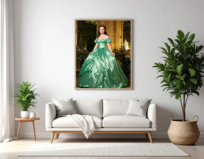 Custom Royal Human Portrait | Fortress Noble | Personalized Wall Art Gift for her