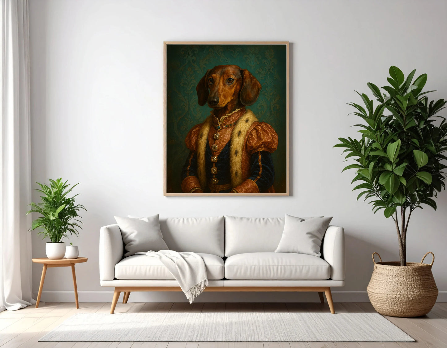 Custom Royal Pet Portrait | Her Highness | Personalized Wall Art for Pet Lovers