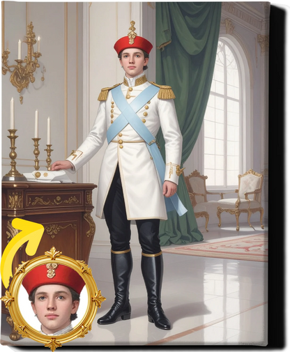 Custom Royal Human Portrait | Prince Julian of the Winter Court | Personalized Wall Art Gift for him