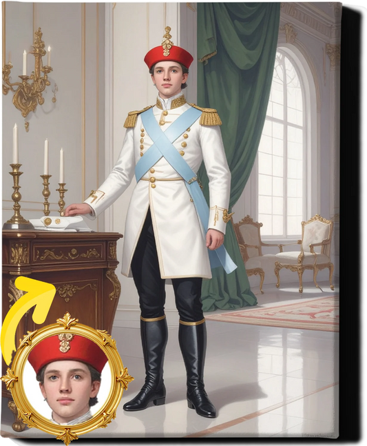Custom Royal Human Portrait | Prince Julian of the Winter Court | Personalized Wall Art Gift for him