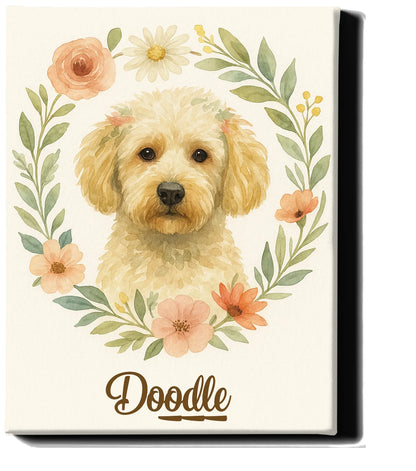 Immortalize Your Pet in Art – Personalized Boho Floral Portrait 3| Custom Pet Canvas for Pet Moms & Memorials