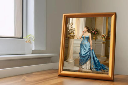 Custom Royal Human Portrait | The Elegant Debutante | Personalized Wall Art Gift for her