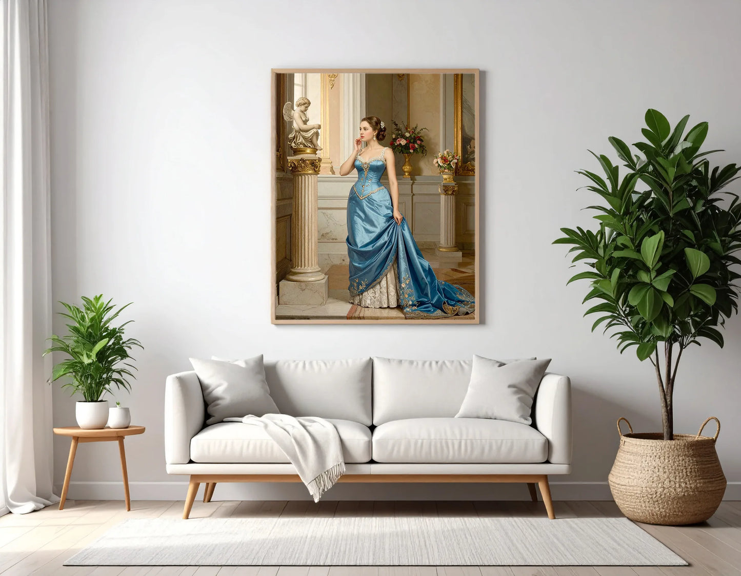 Custom Royal Human Portrait | The Elegant Debutante | Personalized Wall Art Gift for her