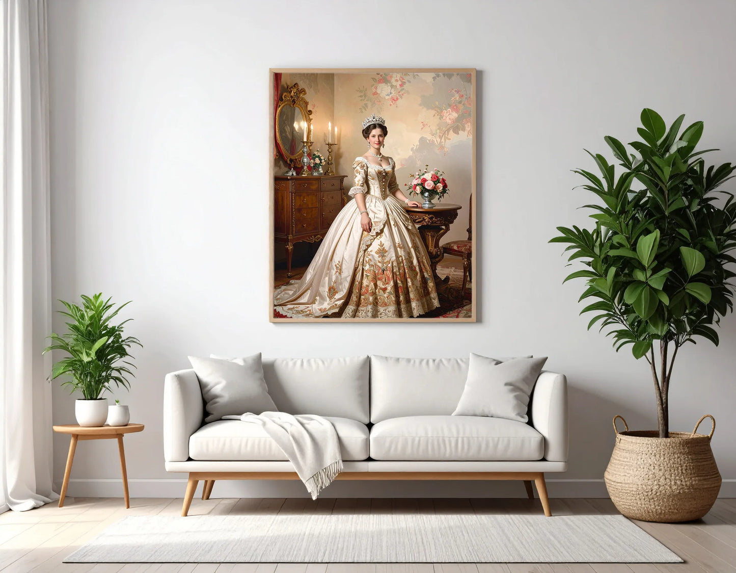 Custom Royal Human Portrait | Fortress Noble 4 | Personalized Wall Art Gift for her